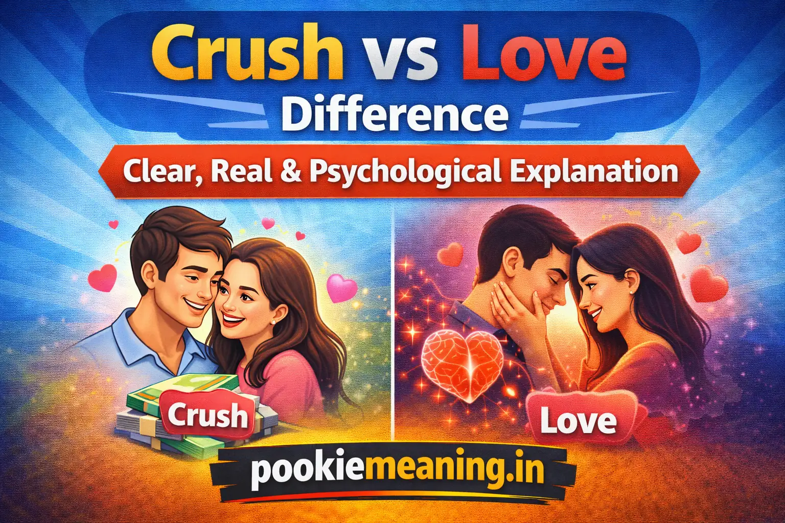 Crush vs Love Difference – Clear, Real and Psychological Explanation on pookiemeaning.in