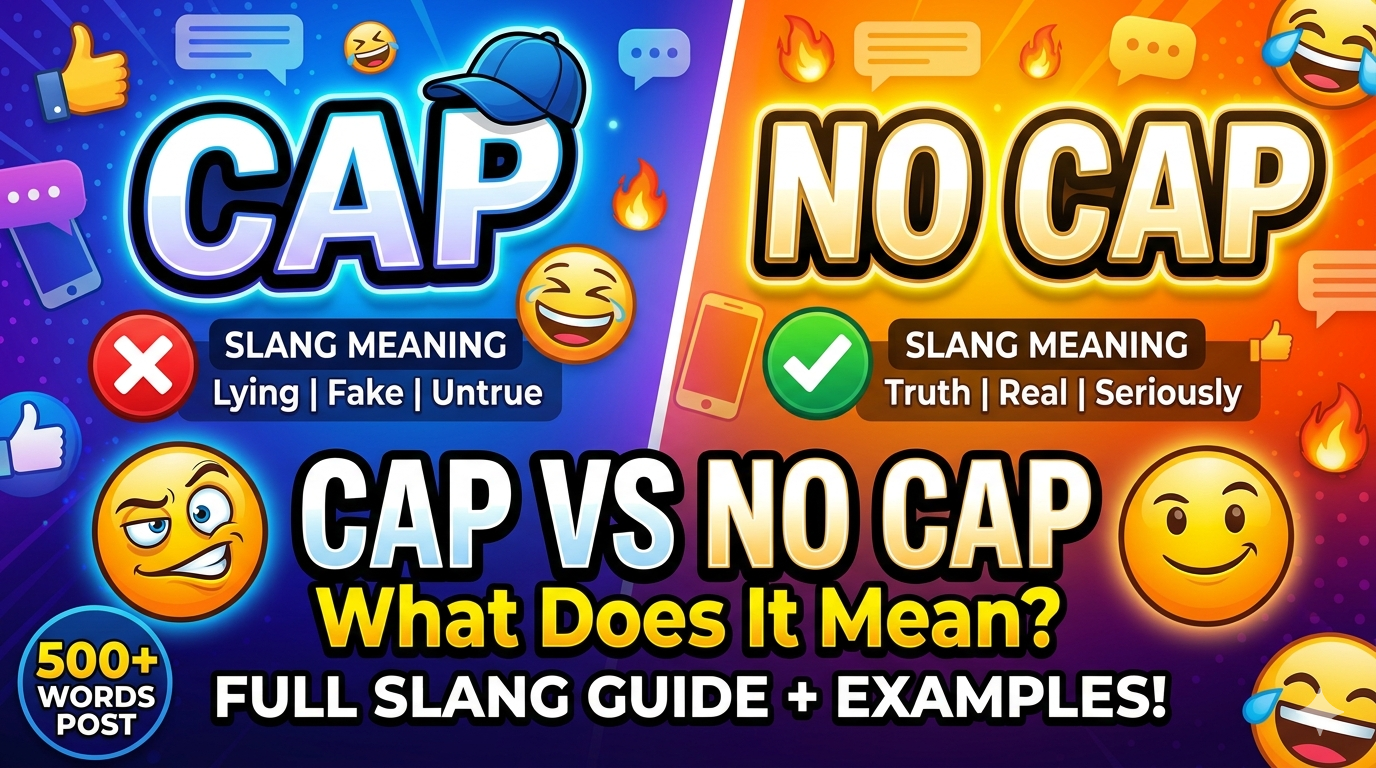 Cap and No cap meaning